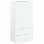 TheHomeShelf vidaXL Wardrobe, Closet for Bedroom, Clothes Storage Organiser with Drawers and Doors, Storage Cabinet