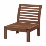 ÄPPLARÖ One-seat section, outdoor, brown stained, 63x80x73 cm durable and easy to care for. Outdoor sofa sections. Lounging, relaxing furniture. Garden furniture. Outdoor products.