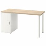 Lagkapten/Alex Desk, white stained/oak effect white, 140x60 cm, durable and easy to care for. Desks for home. Desks computer desks. Tables desks.