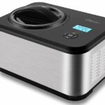 KUMIO 1.5L Ice Cream Maker with Compressor, No Pre-Freezing, 4 Modes Ice Cream Maker Machine with LCD Display, Timer, Automatic Gelato & Yogurt Machine, Stainless Steel