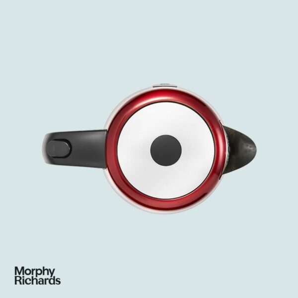 Morphy Richards Equip Jug Kettle, 1.7L, 3Kw Rapid boil, Removeable Limescale Filter, Easy View Water Gauge, Stainless Steel Case, Red, 102785