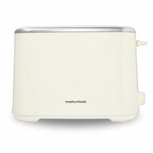 Morphy Richards Equip Cream 2 Slice Toaster - Defrost And Reheat Settings - 2 Slot - Stainless Steel - 222065