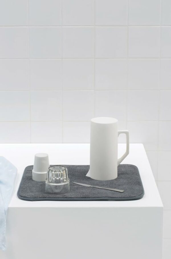Brabantia 117626 Microfibre Dish Drying Mat, Dark Grey, 47 x 40 x 1 cm