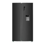Chiq American fridge freezer FSS559NEI42D, 559 litres, inverter compressor, ventilated cold, frost free, dark inox, E, 39db, water dispenser 5 liters