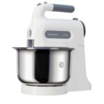 Kenwood Chefette HM680 Hand Mixer with Stainless steel Bowl, 5 speeds and pulse function,Stainless steel beaters and kneaders, 350W- White