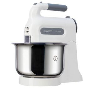 Kenwood Chefette HM680 Hand Mixer with Stainless steel Bowl, 5 speeds and pulse function,Stainless steel beaters and kneaders, 350W- White