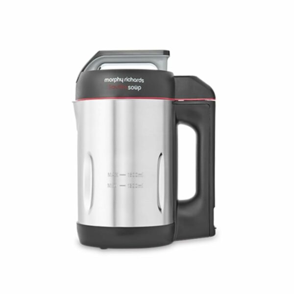 Morphy Richards Sauté & Soup Maker, 1.6L, 4 Settings, Smooth, Chunky, Juice, Blend Pause Function, Family Size, Non-Stick Coated Jug, Detachable Power Cord, Stainless Steel, 501014