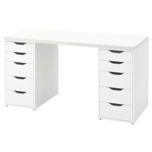 Lagkapten/Alex Desk, white, 140x60 cm
