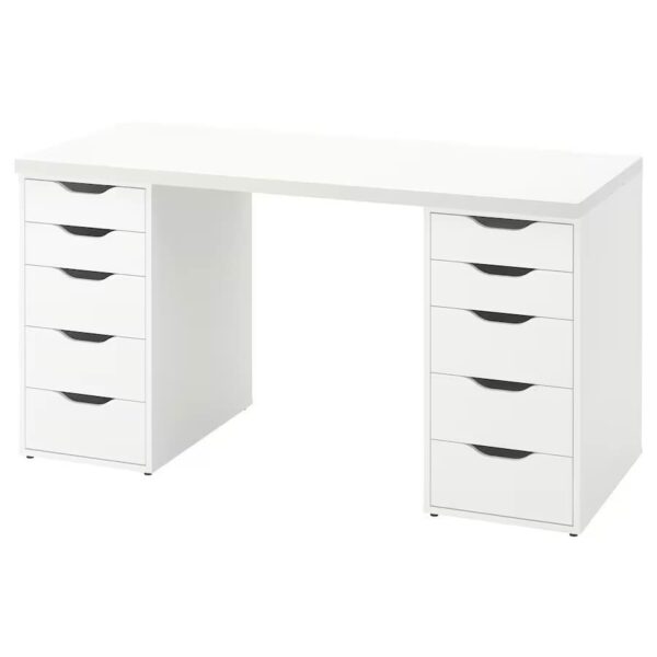 Lagkapten/Alex Desk, white, 140x60 cm