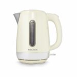Morphy Richards Equip Jug Kettle, 1.7L, 3Kw Rapid boil, Removeable Limescale Filter, Easy View Water Gauge, Stainless Steel Case, Cream, 102784