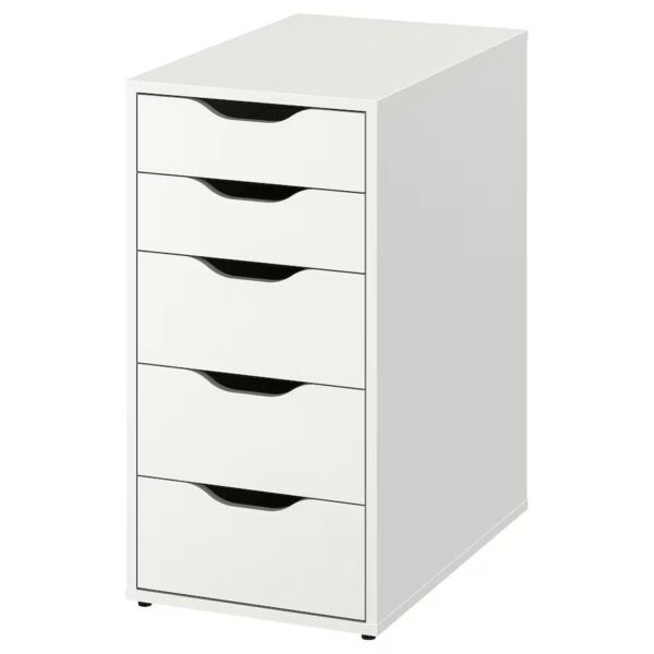 Lagkapten/Alex Desk, 120x60 cm, Durable and Easy to Care For, White Stained Oak Effect/White - Home and Computer Desks, Tables,  Environment Friendly