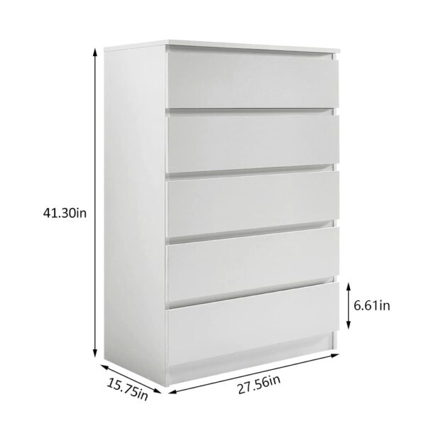 Panana Wooden 3/4/5/6 Chest Of Drawers with Metal Runner Modern Bedroom Bedside Storage Cabinet