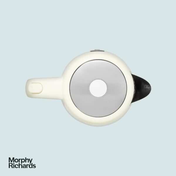 Morphy Richards Equip Jug Kettle, 1.7L, 3Kw Rapid boil, Removeable Limescale Filter, Easy View Water Gauge, Stainless Steel Case, Cream, 102784