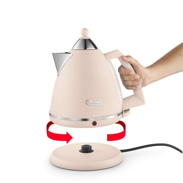 De'Longhi Argento Flora KBX3016.PK Kettle, 360 Swivel base & cord storage, Pink