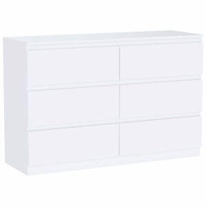 Vida Designs Denver Drawer Chests (White, 6 Drawer)