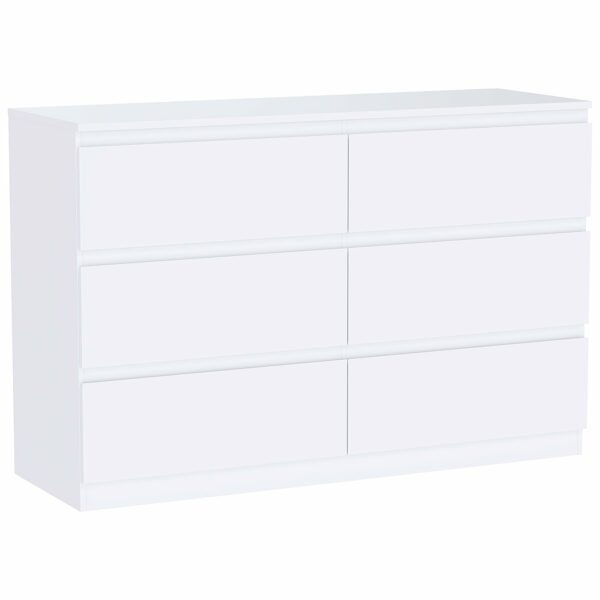 Vida Designs Denver Drawer Chests (White, 6 Drawer)