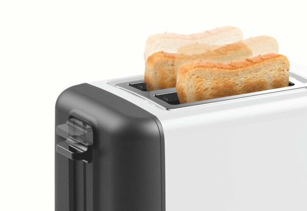 Bosch DesignLine Toaster TAT3P421GB, Stainless Steel, 970 W, White