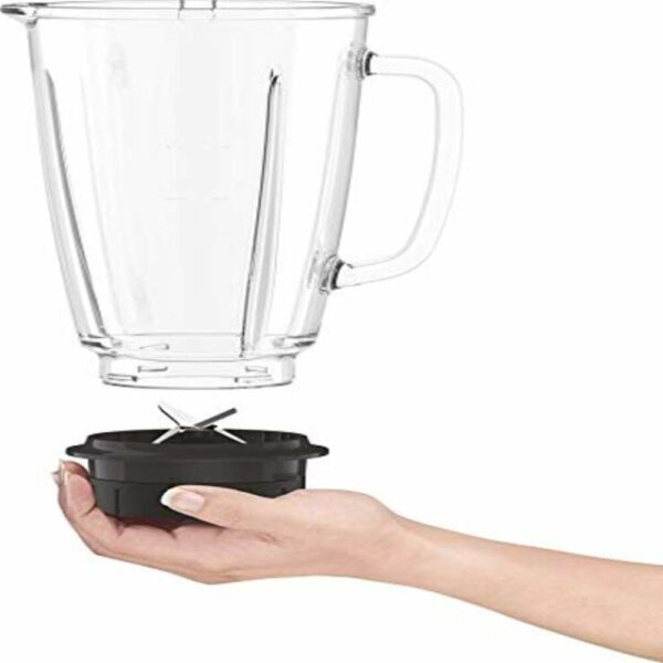 Tefal Blendforce II Blender, 2L Glass Jug, 1.25L Effective Capacity, 800W, 4 Removable Powelix Blades, Smoothie Blender, Ice Crush, 2 Speeds + Pulse Kitchen Blender, Black, BL435840