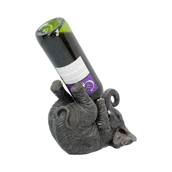 Nemesis Now EXA80004 Guzzlers Elephant Wine Bottle Holder 21cm Grey