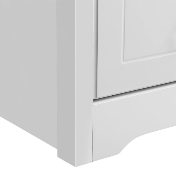 Yaheetech White BedsideTable, Bedside Cabinet Chest of 2 Drawers, Wooden Nightstand with Storage Shelf for Living Room/Bedroom Furniture