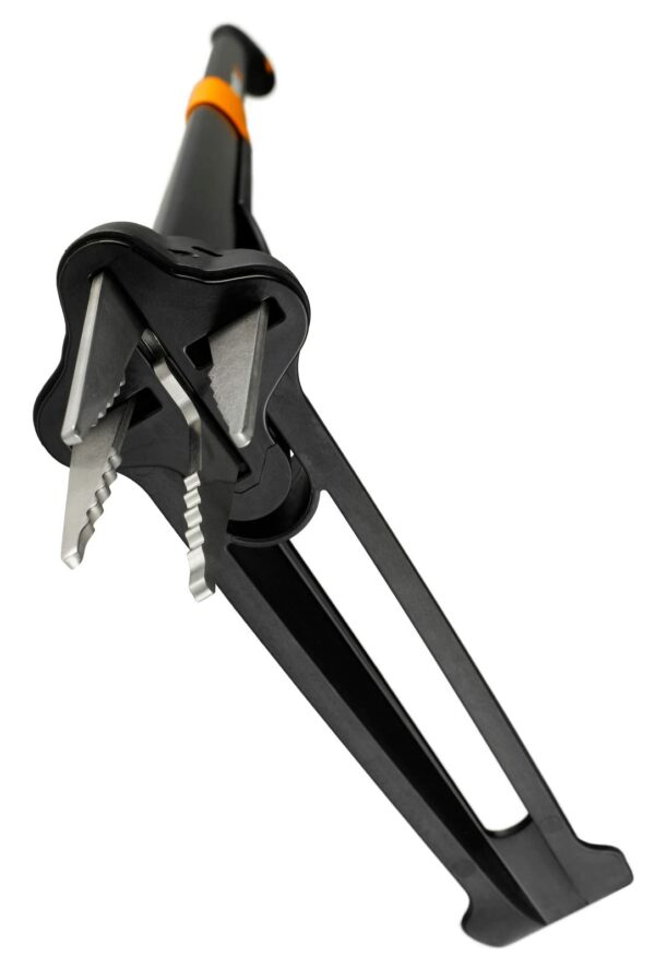 Fiskars Xact Weed Puller, Length: 1 m, Stainless Steel Handle/Plastic Handle, Black/Orange, 1020126
