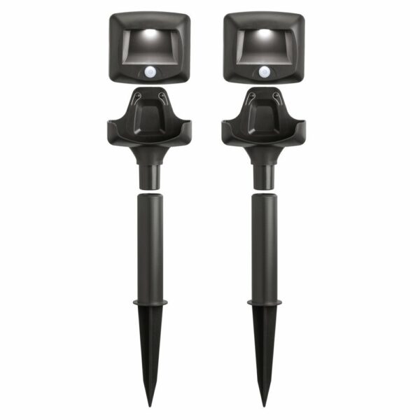Mr. Beams MB572 Outdoor Wireless Battery-Powered 35 Lumens LED Path Light with Motion Sensor, 2-Pack, Dark Brown