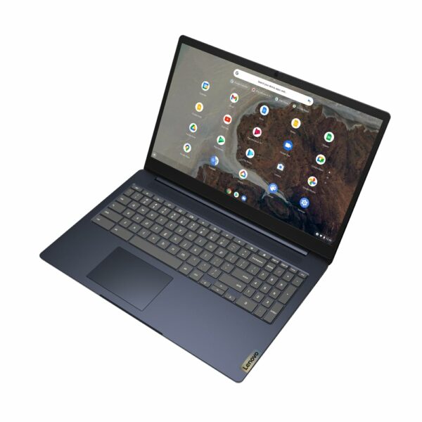 Lenovo IdeaPad 3 Chromebook 15.6" Full HD Laptop (Intel N4500, 4GB RAM, 64GB Storage, Chrome OS) - Blue