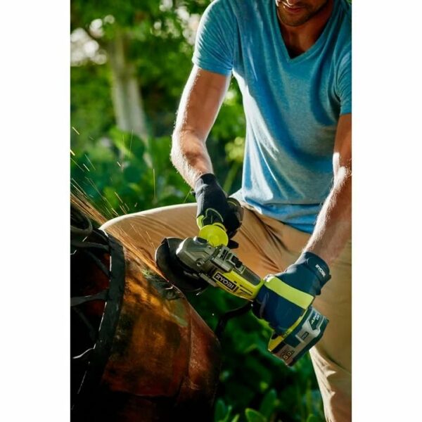Ryobi R18AG7-0 18V ONE+ Cordless Brushless Angle Grinder (Body Only), Hyper Green