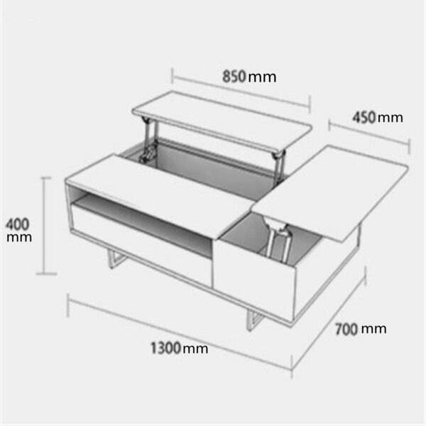 Coffee Table Nordic Lifting Coffee Table Multifunctional Tea Table Modern Minimalist Living Room Furniture Small Apartment Industrial