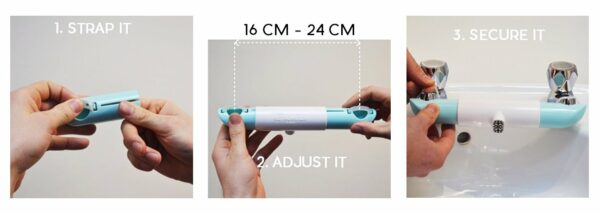 Adaptor for Sinks with Separate TAPS, for Mixing hot and Cold Water in Kitchen & Bathroom. This Connector Helps Save Water (White)