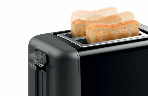 Bosch DesignLine Toaster TAT3P423GB DesignLine Toaster, Stainless Steel, 970 W, Black