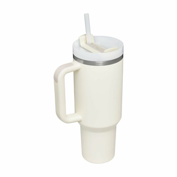Stanley Quencher H2.0 Flowstate Tumbler 1.2L - Cold For 11 Hours - Iced For 48 Hours - Metal Water Bottle With Straw, Handle And Lid - Dishwasher Safe - Travel Mug For Cold Drinks - Cream Tonal