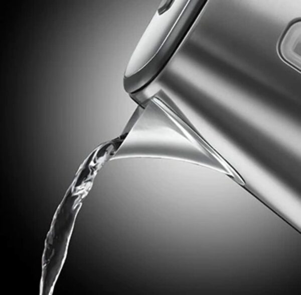 Russell Hobbs Luna Grey Stainless Steel 1.7L Cordless Electric Kettle (Quiet & Fast Boil 3KW, Removable washable anti-scale filter, Easy push button lid, Perfect pour spout) 23211