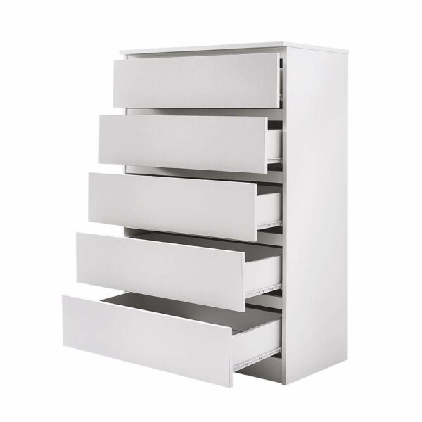 Panana Wooden 3/4/5/6 Chest Of Drawers with Metal Runner Modern Bedroom Bedside Storage Cabinet