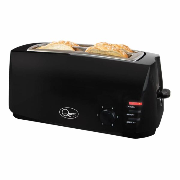 Quest 4 Slice Toaster Black