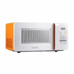 AIQMML Oven Microwave Oven with Dial Timer, Stainless Steel, 1000-Watts,Memory Turntable-Microwave Oven with Smart Sensor, Easy Clean Interior Kitchen Appliances (Color : Orange)