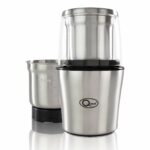 Quest 34170 Electric Wet and Dry Grinder / One Touch Operation / Coffee, Spices, Nuts, Fruit, Vegetables, Sauces, Salsa, Dips / 80g Capacity / 2 x Interchangeable Stainless Steel Blades
