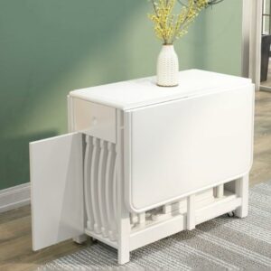 Folding Dining Table with Drawer