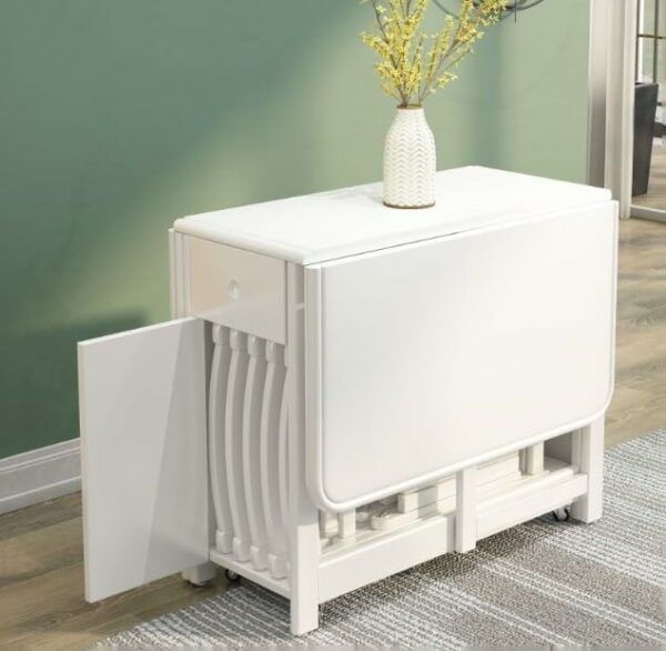 Folding Dining Table with Drawer