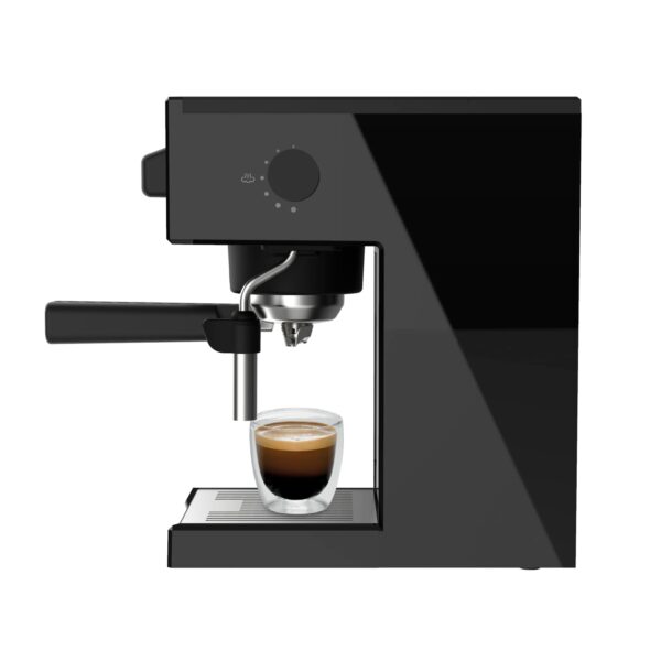Dualit Espresso Coffee Machine | 1.4L Capacity | Black | Manual Dosing Coffee Maker| Filter Holder, Frother & Water Softener Bag Included | 84470