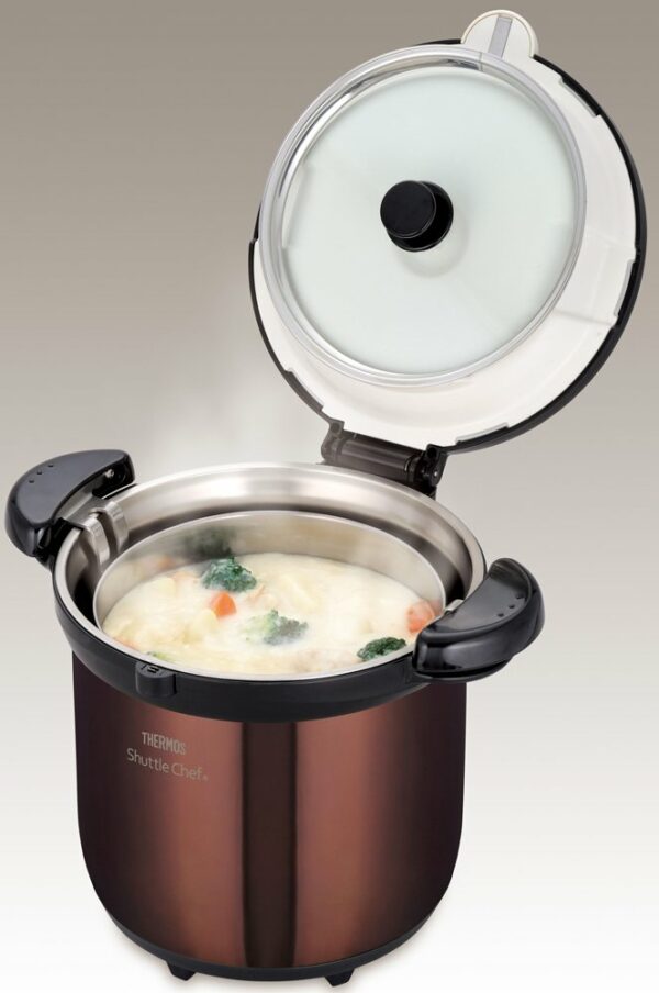 THERMOS vacuum heat insulation cooker Shatorushefu 4.5L Clear Brown KBG-4500 CBW
