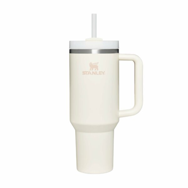 Stanley Quencher H2.0 Flowstate Tumbler 1.2L - Cold For 11 Hours - Iced For 48 Hours - Metal Water Bottle With Straw, Handle And Lid - Dishwasher Safe - Travel Mug For Cold Drinks - Cream Tonal