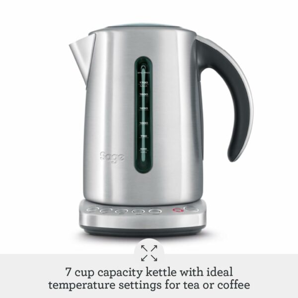 Sage - The Smart Kettle - Quiet and Cordless Electric Kettle - Fast Boil, Brushed Stainless Steel