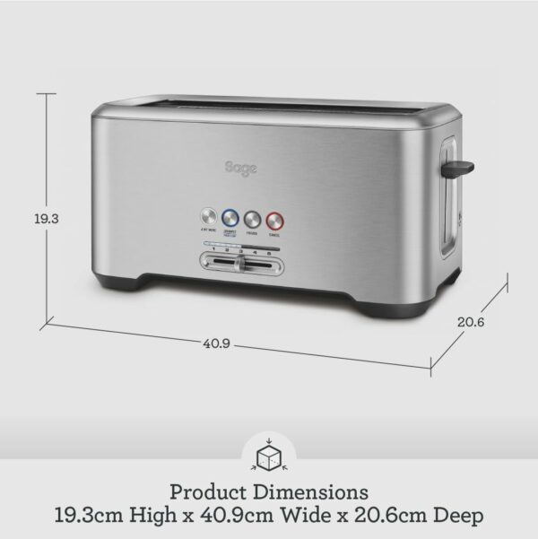 Sage - The 'A Bit More' Toaster 4 Slice, Brushed Stainless Steel