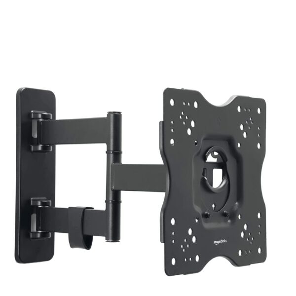 Amazon Basics TV Wall Bracket for 26-55 inch(66cm-140cm) TVs, Swivels Tilts TV Wall Mount for Flat & Curved TV, VESA 100x100mm to 400x400mm, holds up to 36kg, Black