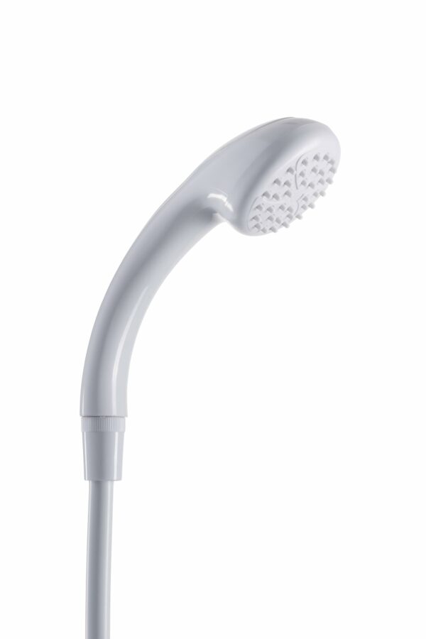 Croydex Secura Shower Head and Hose - Easy Install Push On Shower Attachment for Bath Taps with 1750mm Hose Length