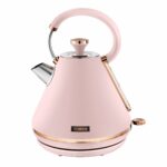 Tower T10044PNK Cavaletto Pyramid Kettle with Fast Boil 1.7 Litre 3000 W Marshmallow Pink and Rose Gold