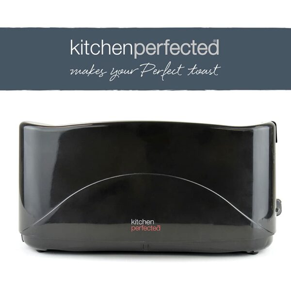 KitchenPerfected 4 Slice Long Slot Toaster - Black - E2112BK