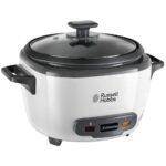 Russell Hobbs Electric Rice Cooker - 2kg (12 Portion - 145g per serving) Removable non stick bowl, Dishwasher-safe bowl & lid, Steamer basket, measuring cup & spoon inc, Energy Saving, 500W, 27040