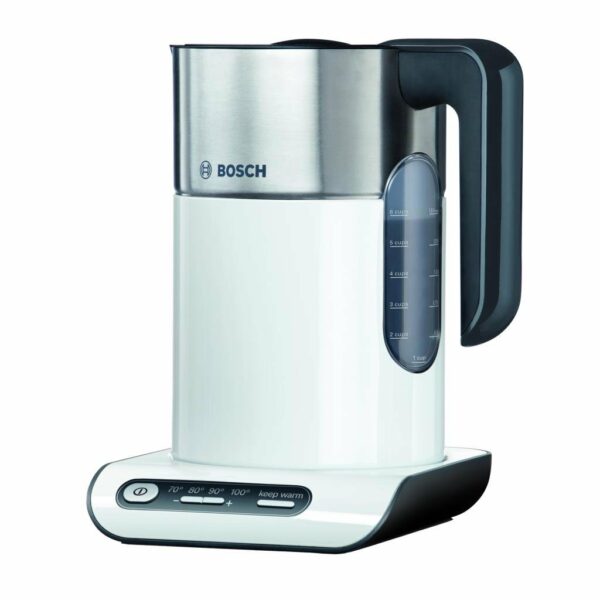 Bosch Styline TWK8631GB Variable Temperature Cordless Kettle, 1.5 litres,3000W - White